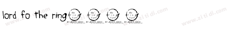 lord fo the ring字体转换